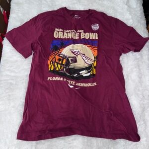 Nike‎ Florida State Seminoles Orange Bowl 2023 T Shirt Mens Maroon